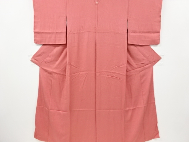 リサイクル　未使用品　織柄一つ紋色無地着物